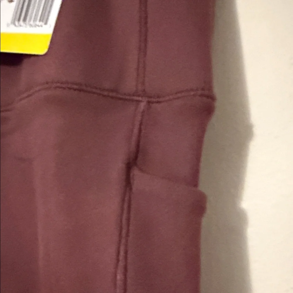 Danskin- deep burgundy-purple (sassafras)High-Waist Stretch Leggings - Picture 4 of 9